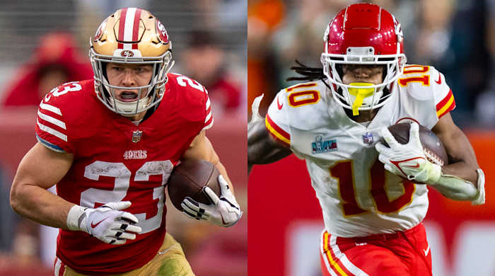 Christian McCafffrey and Isiah Pacheco have bopth been running strong in the postseason.